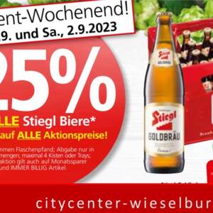 MINUS 25% auf Stiegl Bier bei Spar Moser