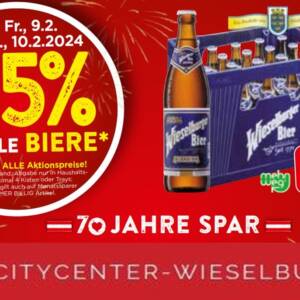 Minus 20 % auf Bier bei Spar Moser