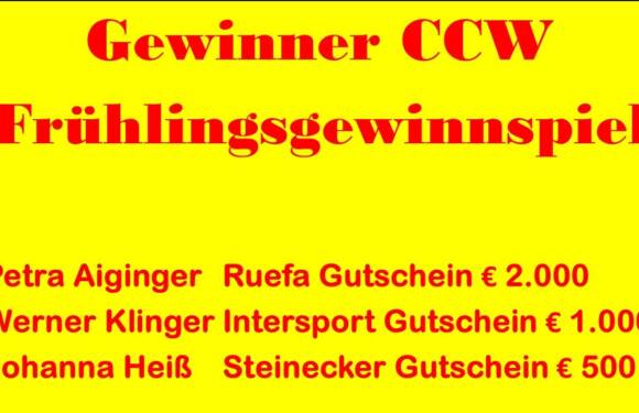 Gewinner CCW Frühlingsgewinnspiel