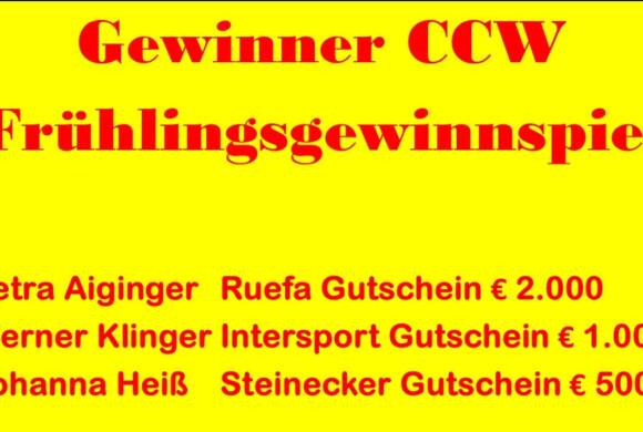 Gewinner CCW Frühlingsgewinnspiel