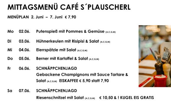 Mittagsteller s`Plauscherl