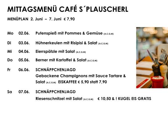 Mittagsteller s`Plauscherl