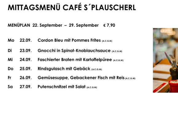 Mittagsteller s`Plauscherl