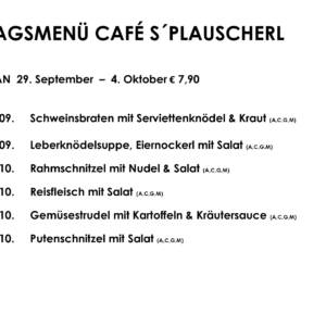 Tagesteller Café s`Plauscherl