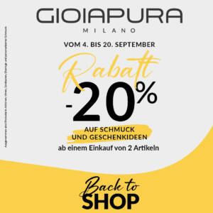 Minus 20 % Rabatt bei GIOIAPURA