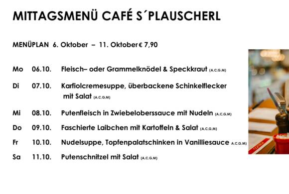 Tagesteller Café s`Plauscherl
