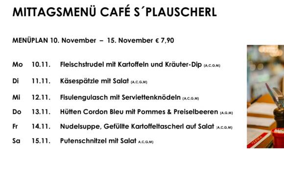 Menüplan Plauscherl Menüplan Plauscherl