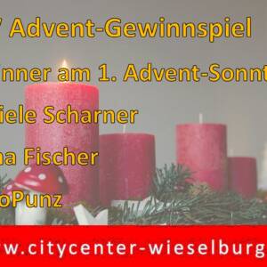 Gewinner erster Adventsonntag Gewinner erster Adventsonntag