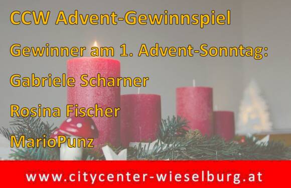 Gewinner erster Adventsonntag Gewinner erster Adventsonntag