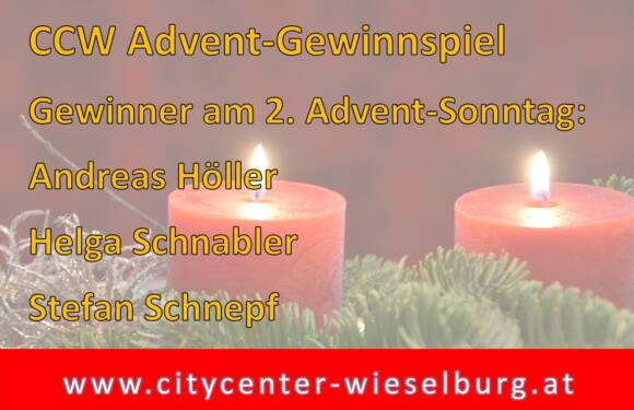 Gewinner Weihnachtsgewinnspiel 2. Adventsonntag Gewinner Weihnachtsgewinnspiel 2. Adventsonntag