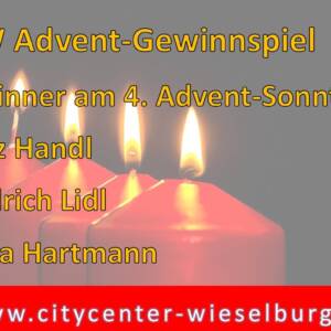 Gewinner Weihnachtsgewinnspiel 4. Adventsonntag Gewinner Weihnachtsgewinnspiel 4. Adventsonntag