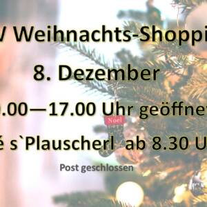 Weihnachts-Shopping am 8. Dezember