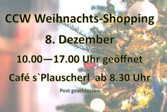 Weihnachts-Shopping am 8. Dezember