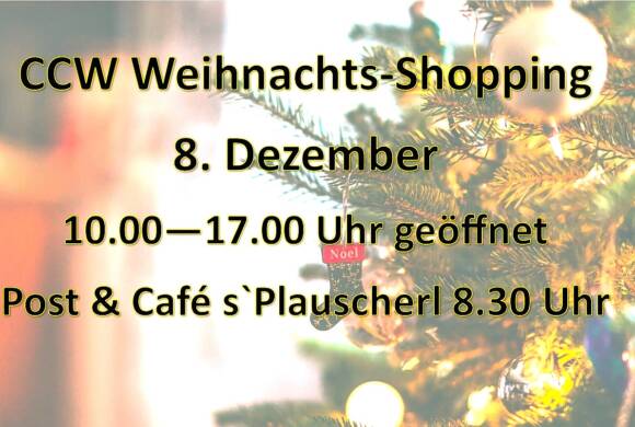 Weihnachts-Shopping am 8. Dezember