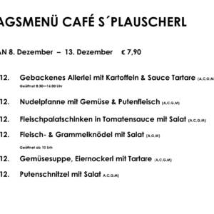 Menüplan s´Plauscherl