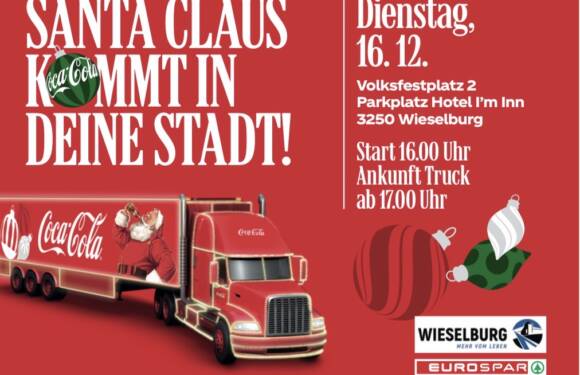 Der Cola – Truck kommt nach Wieselburg Der Cola – Truck kommt nach Wieselburg