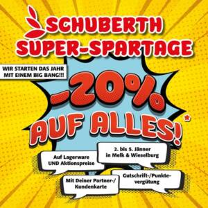 Intersport Schuberth Super-Spar-Tage 2. – 5. Jänner