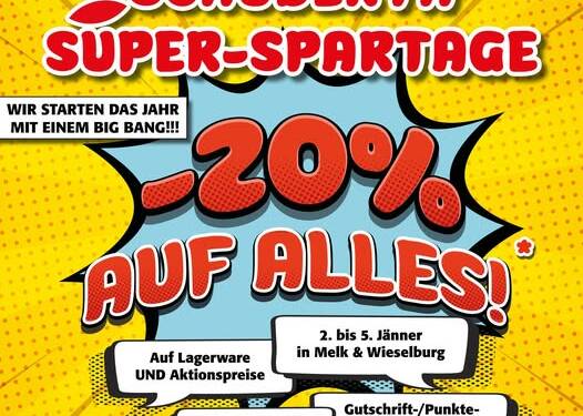 Intersport Schuberth Super-Spar-Tage 2. – 5. Jänner