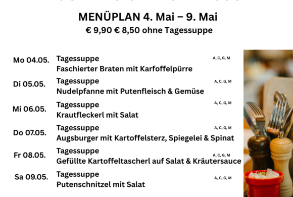 Menüplan Café s`Plauscherl