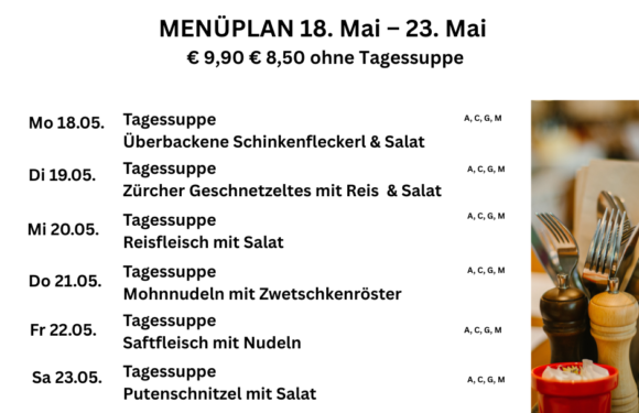 Menüplan Café s`Plauscherl Menüplan Café s`Plauscherl