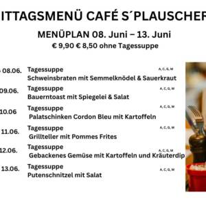 Menüplan Café s`Plauscherl Menüplan Café s`Plauscherl