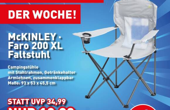 McKINLEY – Faro 200 XL Faltstuhl McKINLEY – Faro 200 XL Faltstuhl