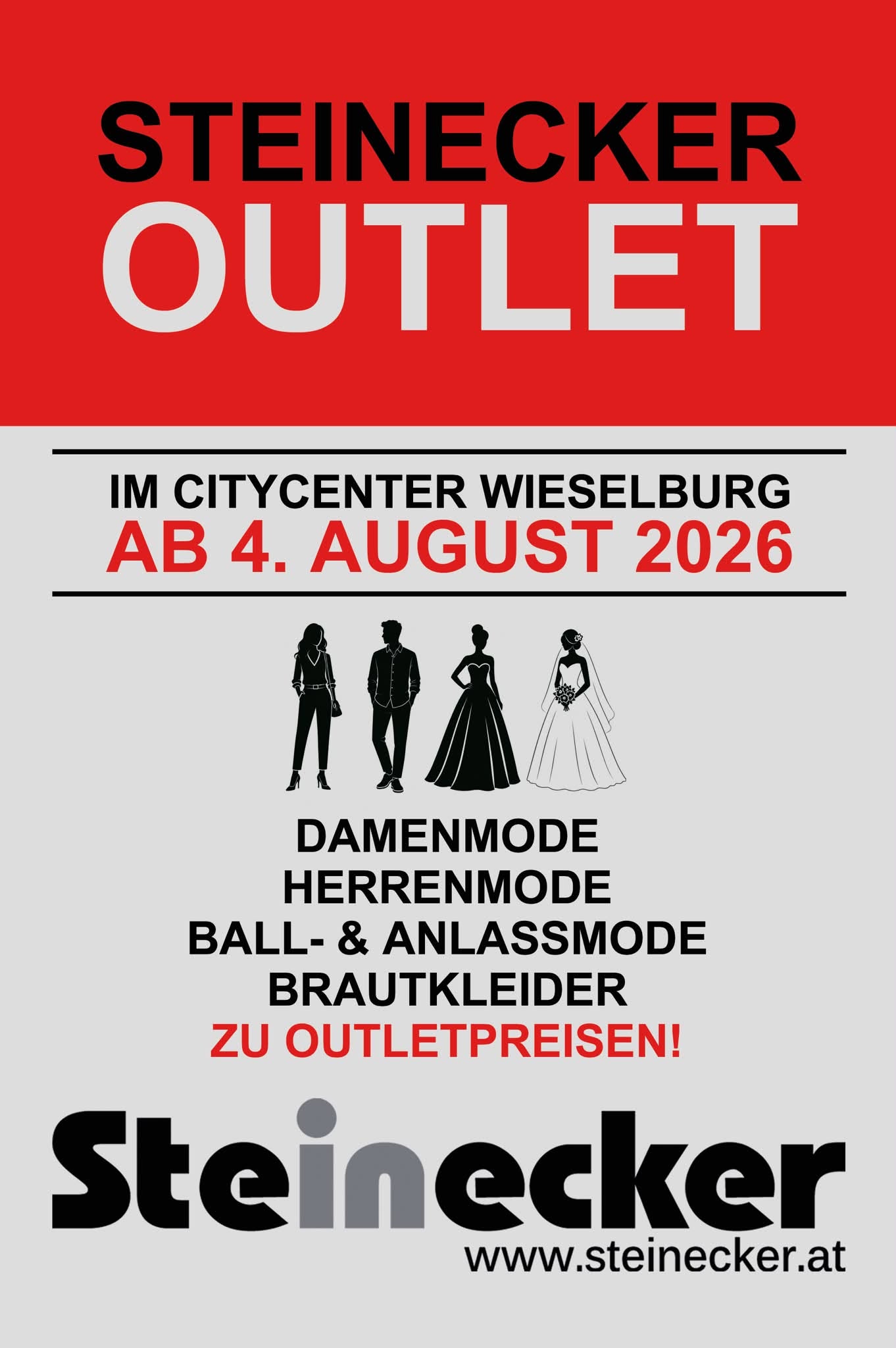 Steinecker Outlet ab 4. August im CCW Steinecker Outlet ab 4. August im CCW